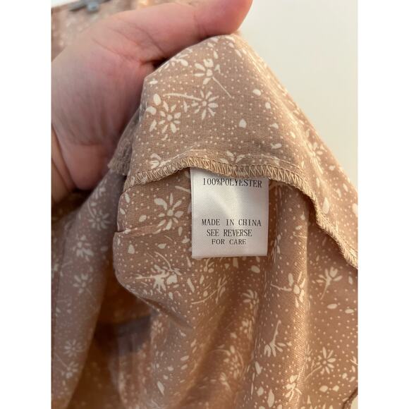 Wishlist Mauve Blush Ruffle Peplum Blouse Size Medium - Picture 7 of 9